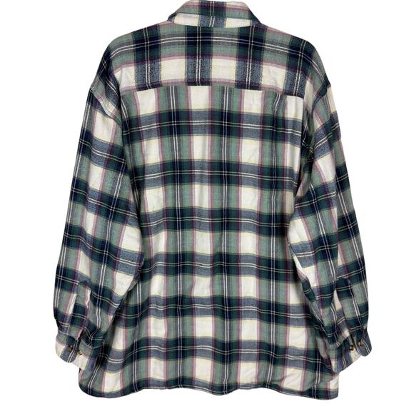 American Hero Plaid Thermal Knit Shirt Men's XL Blue Lined Button-Up - Picture 2 of 13